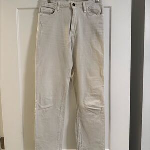 Women's Cream Straight Jeans